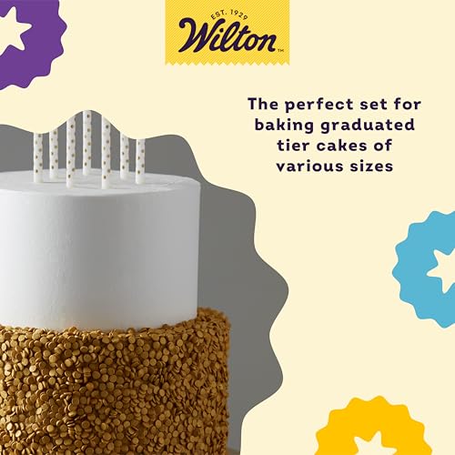 Wilton Aluminum Round Cake Pan Set, Made Without PFAS, 4-Piece - size: 4-Piece Set (Small and Medium)