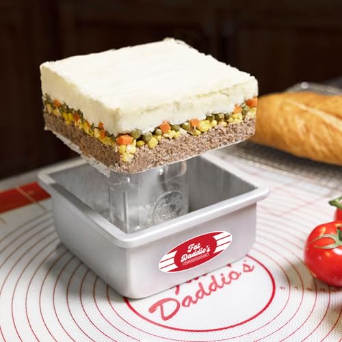 Fat Daddio's PSQCC-663 Removable Bottom Square Cake Pan, 6 x 6 x 3 Inch, Silver - size: 6 x 6 x 3 Inch
