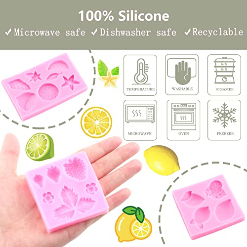 ZiXiang Lemon Fondant Molds Strawberry Silicone Mold Set Of 4 - color: Style B