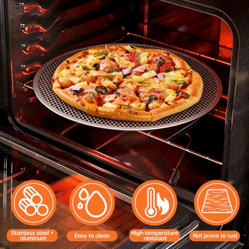 3Pcs 12 Inch Pizza Pan, Pizza Screen for Oven, Daily Baking & Family Meals