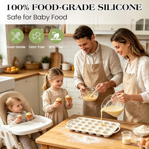 3 Pcs Silicone Baking Pan Set, Cream - color: Cream, size: Round+Rectangle