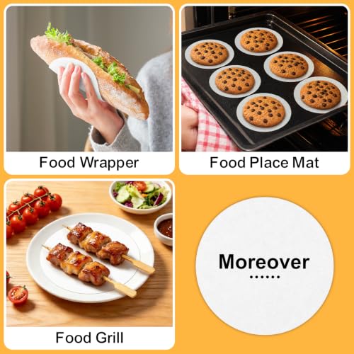 EcoDispose 1000 Pcs 5 Inch White Non-Stick Round Hamburger Patty Paper - color: White, size: 5" Round