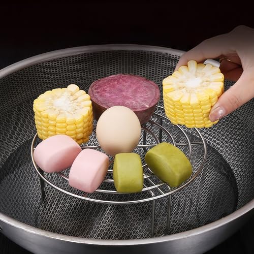 Round Steamer Rack, Cooling Rack, Stainless Steel Pot Mat, Wire Steamer Rack for pot cookers and pressure cookers (7 * 18cm) - size: 7*18cm