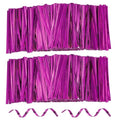HARFINGTON 1600Pcs Bag Twist Ties 2.4" Reusable Metallic Wire Cable Ties - color: Rose Red