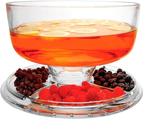 Extra Large (12") 6 in 1 Acrylic Cake Stand with Dome Lid Multifunctional