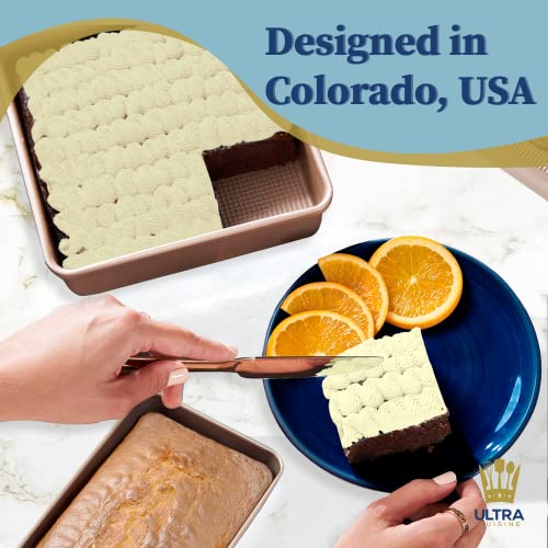 Ultra Cuisine Nonstick Square Cake Pan, Nonstick Baking Pan, 8 x 8 inch - size: 8.46 x 8.46 x 2.24