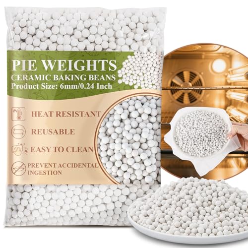 Sukh Pie Weights for Baking 0.92LB - Ceramic Baking Beans for Blind Baking