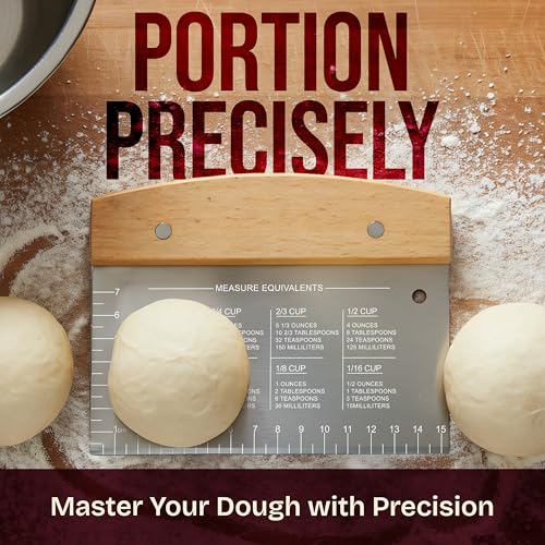 Superbaking Multipurpose Bench Scraper, 6" Grill & Dough Scraper with Ruler