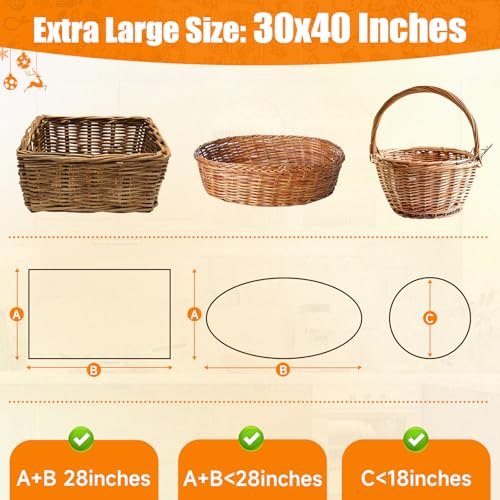 Cellophane Bags For Gift Baskets, 10 Pack 30x40 Inch Clear Gift Bags with Gold Twist Ties – Durable, Tear-Resistant, Crystal Clear Gift Wrap for Fruit Baskets, Holiday, Wedding, Party Presents - color: 30x40 Inch (Pack of 10)