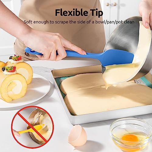 U-Taste Silicone Spoon Spatula Set of 3, 600°F Heat Resistant, Multicolor - color: Multicolors