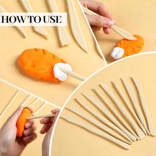 Ferrochef 1 Set 10 Pcs Clay Tools, Plastic Sculpting Tools, Classic Style - color: Classic Style, size: Plastic