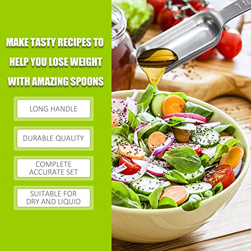 2PCS 1/2tbsp(7.5ml) Measuring Spoon, Stainless Steel Measure Teaspoon - size: 1/2tbsp|1.5tsp|7.5ml|1/4oz