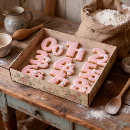 ZADE Number Cookie Cutters 9 Pcs, 4 Inch Stainless Steel Number Cookie Cutters Set, Numbers 0-8 (6 Reverses to 9) Cookie Fondant Dough Kitchen Baking for Birthday Holiday Family Party - color: 4 INCH-9PCS Number