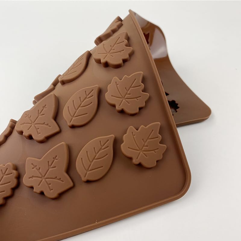 Fall Chocolate Molds 4 Pieces Silicone Pumpkin Candy Mold Maple Leaf Shaped Fondant Molds for Thanksgiving Halloween Autumn Harvest Cupcake Cake Topper Decoration - size: Fall Pumpkin & Maple Leaf