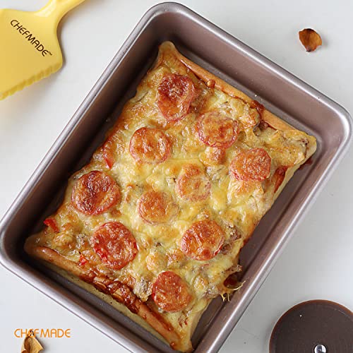CHEFMADE 8.7-Inch Rectangle Cake Pan, Non-Stick Deep Dish Bakeware for Oven Baking (Champagne Gold) - size: 6.7 x 8.7" Rectangle