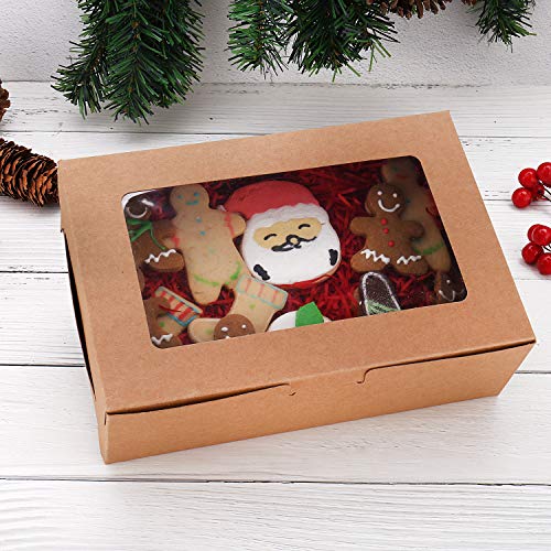 30-Set Cupcake Boxes with Inserts and Window Hold 6 Cupcakes