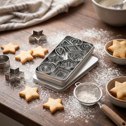 30pcs Cookie Cutters Variety Pack, Metal Clay Cutters Shapes
