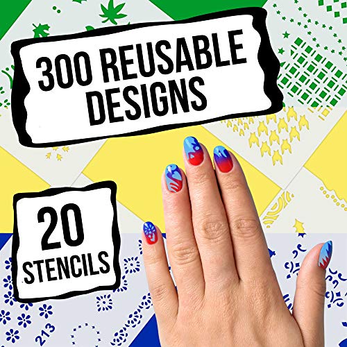 Custom Body Art Airbrush Nail Stencils - Nail Art Stencils Series #11