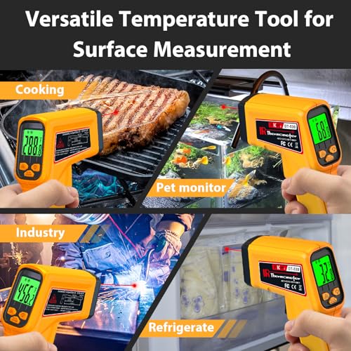 FKM Infrared Thermometer Gun Non-Contact Laser Temperature Gun -58°F~986°F - color: Yellow