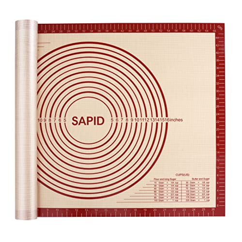 Sapid Thick Silicone Pastry Mat Baking Dough Rolling Extra Large 20" x 28" - color: Red, size: 28"L x 20"W