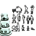 EORTA Set of 11 Fondant/Cookie Cutter Couples Silhouette Gumpaste Flowers Sugar Craft Mold Cake Decorating Tools for Husband and Wife, Wedding Birthday Valentine's Party, Families Theme - size: Families