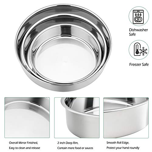 P&P CHEF Cake Pan Set of 3, 8" + 9.5" + 11" Round Baking Layer Cake Pan Tin - size: 8" + 9.5" + 11"