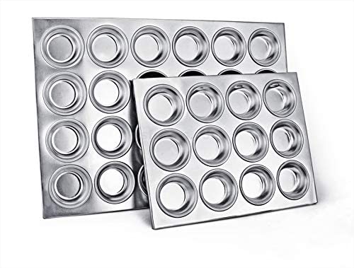 New Star Foodservice 37838 Commercial Grade Aluminum Muffin Pan - color: Silver, size: 24-Cups