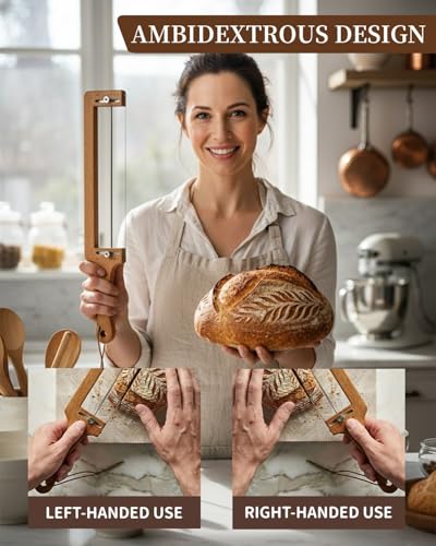 Bread Slicer Adjustable Bread Knife with Lame for Sourdough Homemade Loaf