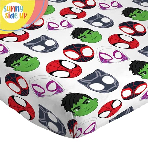 Sunny Side Up Spidey & His Amazing Friends Full Sheet Set - 4 Piece Kids Bedding Set Includes Pillow Cover - Super Soft Superhero Microfiber Sheets Features Miles Morales & Ghost Spider - color: Multi - Spidey & Friends, size: 4 Piece Full