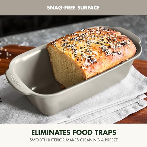 GreenPan Premiere Ovenware Healthy Ceramic Nonstick 1 lb. Loaf Baking Pan, PFAS-Free, Warp-Free Bakeware, Durable Quick Heating, Oven & Broiler Safe to 600F, Dishwasher Safe, Taupe - color: Taupe, size: 1 lb. Loaf Pan