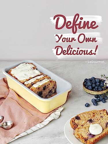 LeGourmet Nonstick Bread Loaf Pan 9 X 5 Inch, Ceramic Coating, Non-Toxic, Rust Resistant Aluminized Steel, Perfect 1 lb Baking Dish for Meatloaf, Pound Cake & Brownie (Rosemary) - color: Rosemary