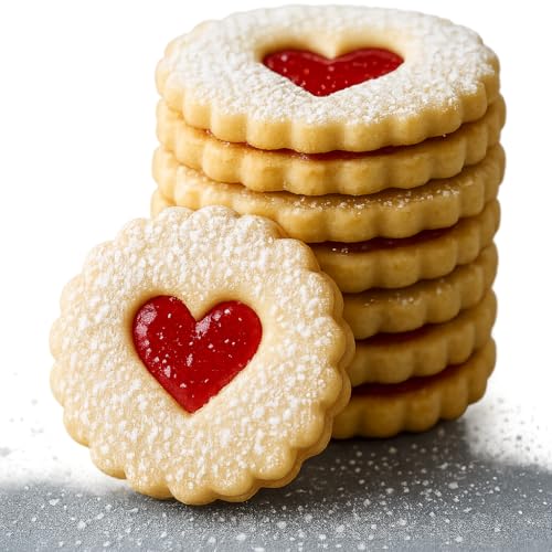 Round Scalloped Heart Linzer Cookie Cutter-4x4" Creative Baking Fun