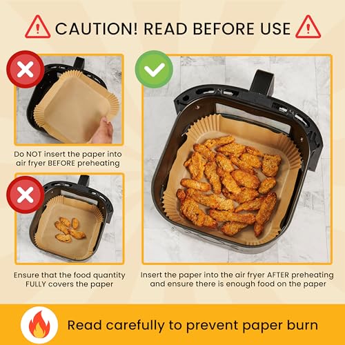 250 pcs Air Fryer Liners, Disposable Airfryer Paper Liners - color: 8" Square