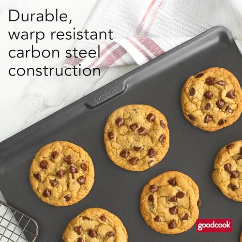 GoodCook AirPerfect Nonstick Air Insulated Cookie Sheet, 14" x 12", No Burning, Gray (Pack of 6) - color: Gray, size: 14 x 12-Inch (Pack of 6)