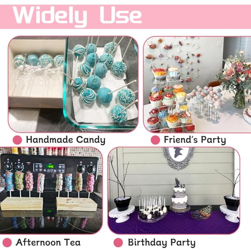 100 Pack 8 Inch White Lollipop Sticks,Long Paper Treat Sticks,White Paper Cake Pop Stick for Homemade Candy,Cupcake Toppers,Chocolate,Dessert (Dia 4mm) - size: 8 Inch (Pack of 100)