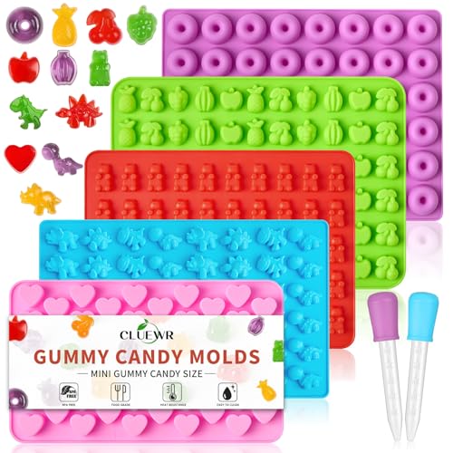 Mini Gummy Candy Silicone Molds, 5 Pcs - style: 5pcs