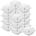 150 Count Clear Plastic Hinged Take Out Containers Clamshell Takeout Tray