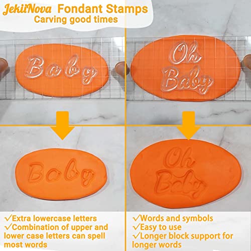 4PCS Handwriting Alphabet Cake Stamps Tool for Fondant Cookie Biscuit - color: Handwritingd