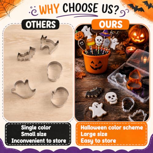 Yaocom 10 Pcs Multicolor Halloween Cookie Cutter Set - style: Halloween Style
