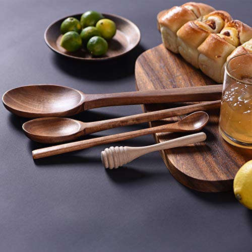 Spurtle Set,Wooden Spurtle Set of 9,Wooden Spoons for Cooking, Natural Teak Wooden Utensils for Cooking, Stirring, Mixing, Serving,Spurtles Kitchen Tools As Seen On Tv - size: Teak Wood Spurtle-9PCS