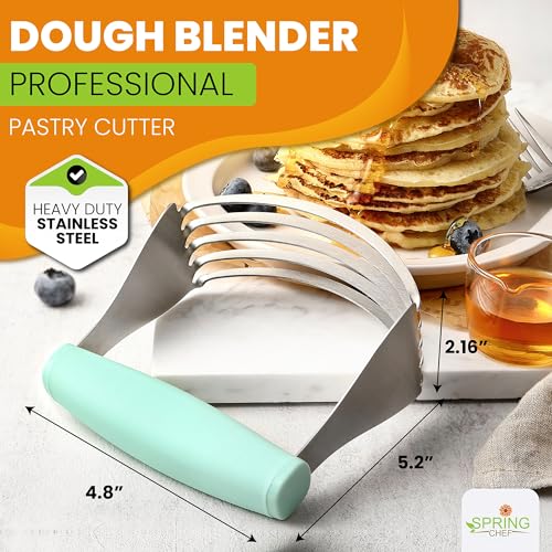Spring Chef XL Pastry Blender, Durable Dough Blender For Baking - Mint - color: Mint, size: XL | Classic