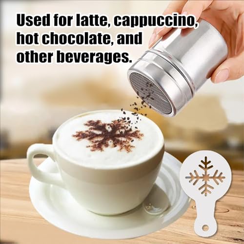 Flylin 25Pcs Plastic Coffee Stencils, Latte Art Mold Templates