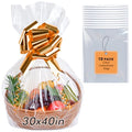 Yuiicaov 10PCS Extra Large Cellophane Bags, 30x40 Inches Clear Cellophane Wrap for Gift Baskets, Jumbo Huge Packaging Clear Gift Bags 2.8 Mil Thick - size: 30x40 Inch(Pack of 10)