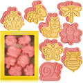Insect Cookie Cutters Set, 8 Pcs Cookie Cutter with Plunger Stamps - color: Insect Cookie Cutters With Plunger Stamps