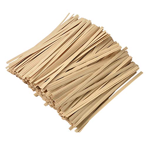 500 Pcs 5" Kraft Paper Twist Ties Reusable Bread Ties, for Party Cello Candy Bread Coffee Bags Cake Pops - color: Kraft Paper