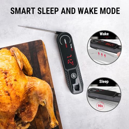 TempPro TempSwift 1 Sec Instant Read Meat Thermometer Digital - color: Black