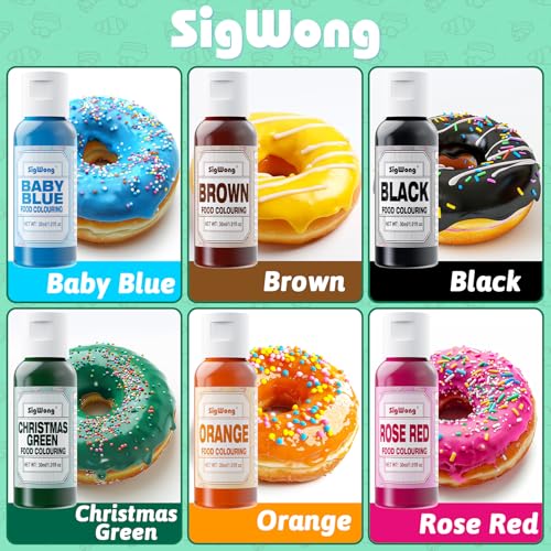 50ml Plant Based Natural Food Coloring - 1.69 Fl.Oz Bottles (6 Colors - 30ml) - color: 6 Colors - 30ml