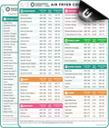 Air Fryer Cheat Sheet Set, AirFryer Cooking Guide Cook Time Chart - White - color: White