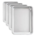 Nordic Ware Natural Aluminum Commercial Rectangular Cake Pan, Exterior dimensions 12.9 x 9.5 x 2.5 inches and interior dimensions 12.1 x 8.8 x 2.5 inches (Pack of 4) - size: 9 x 13 (Pack of 4), style: Rectangle Pan