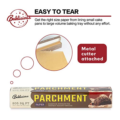 Baklicious 15inch x 210ft Unbleached Non-Stick Parchment Roll 2-Pack - size: 15inch-2pack